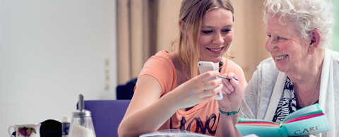 Kleindochter oma telefoon