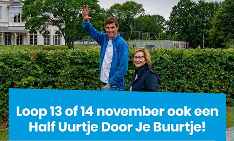 Bas van de Goor en deelnemer doen mee aan Halfuurtje door je Buurtje