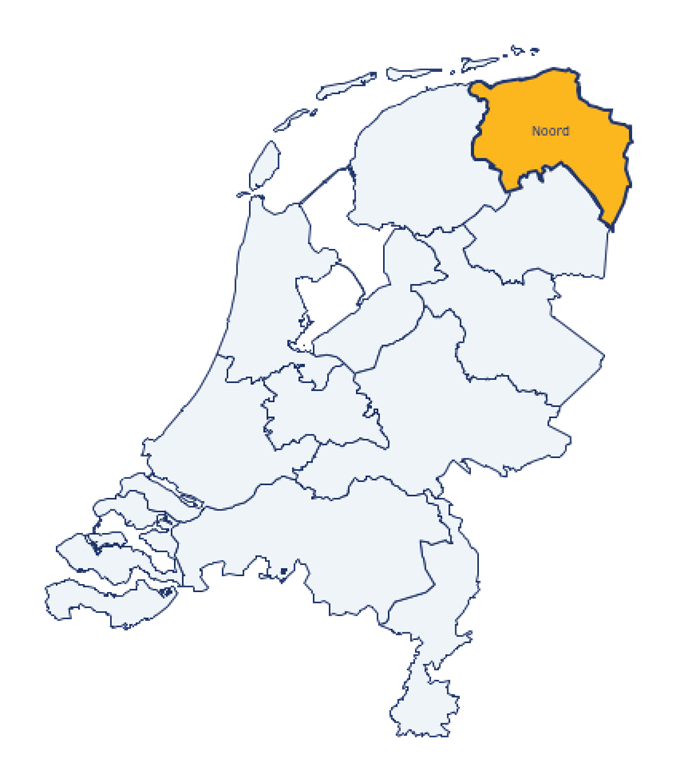 Afbeelding Nederland regio noord uitgelicht