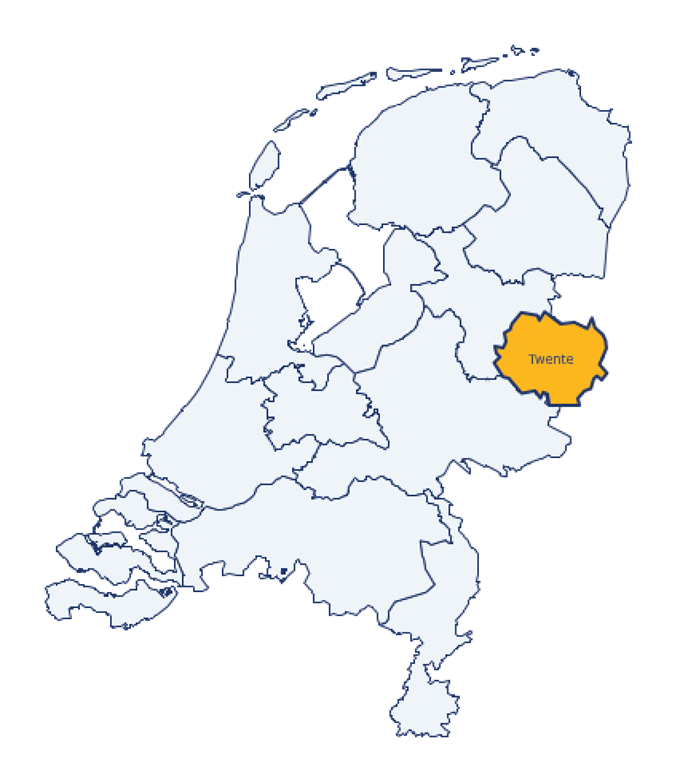 Afbeelding Nederland regio twente uitgelicht