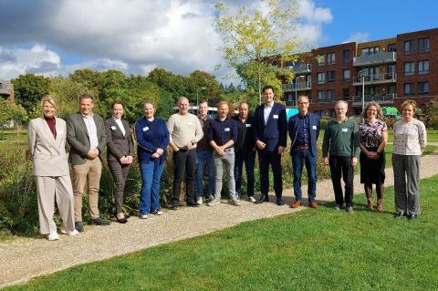 Vertegenwoordigers van de partners van het project Zorg voor natuur