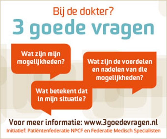 Drie goede vragen voor bij de dokter