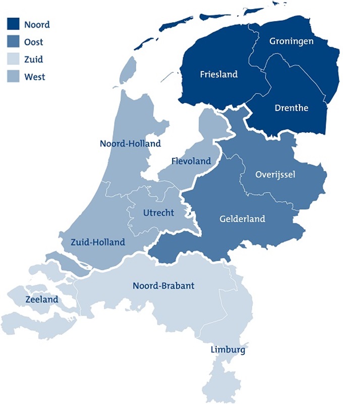 vier werkgebieden ziekenvervoer
